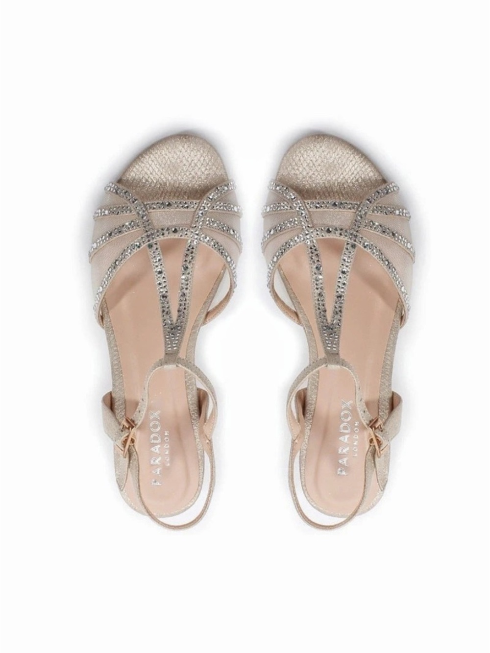 Paradox London Jilly Slingback Wedge Sandal Gold
